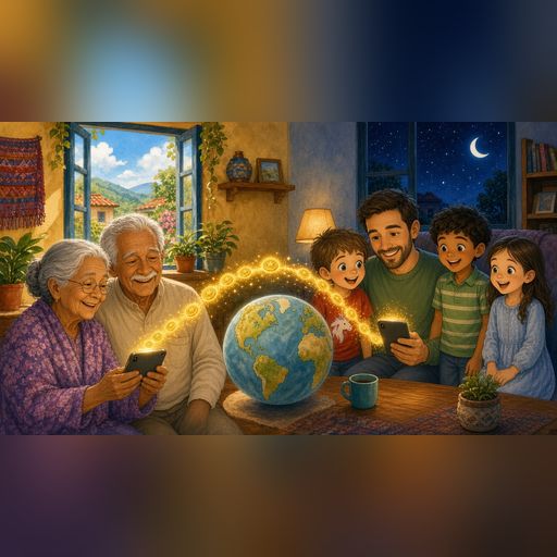 Grandparents sending coins to the family