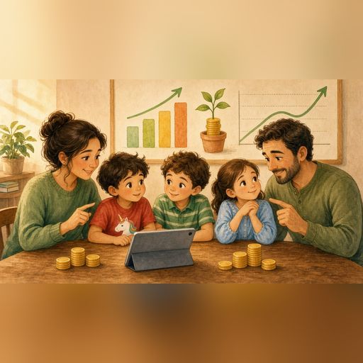 Family learning how savings can grow